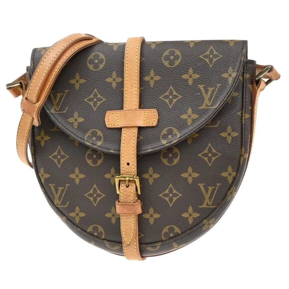 LOUIS VUITTONI Chantilly MM Shoulder Bag Monogram Leather Brown M51233 80EF912(F - Picture 1 of 16